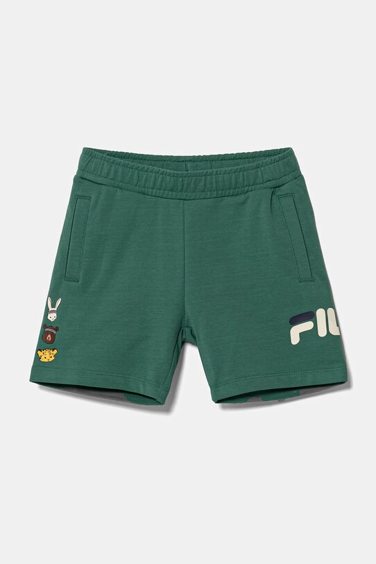 Fila szorty dziecięce LOBEZ z elastanem zielony FAK0396