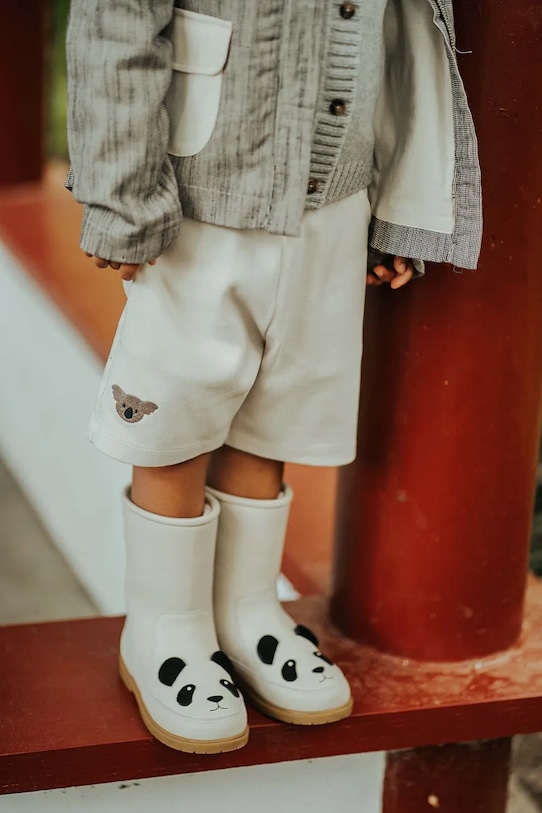 Detské bavlnené šortky Donsje Ithri Shorts Koala bavlna biela 4096002.68.92