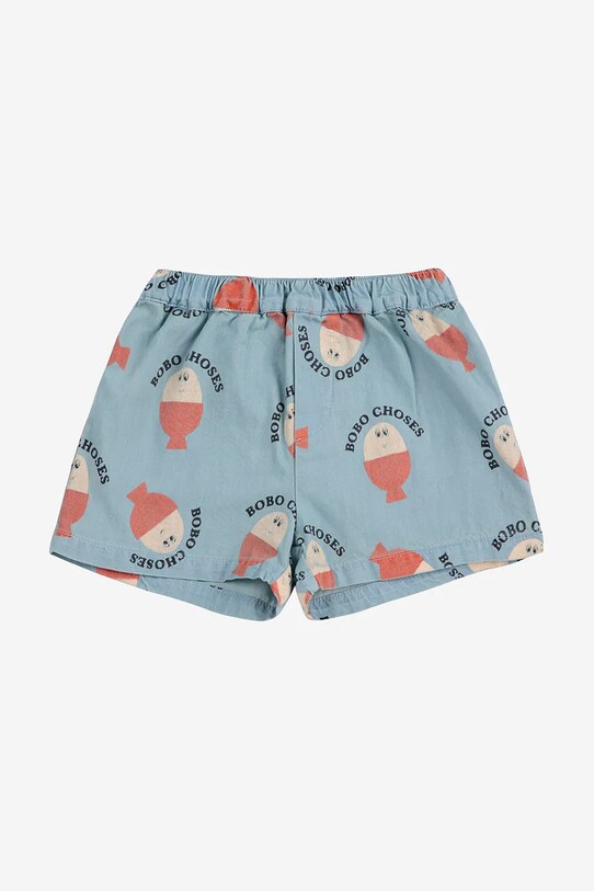 Детские хлопковые шорты Bobo Choses Morning Egg 125AB048 голубой SS25