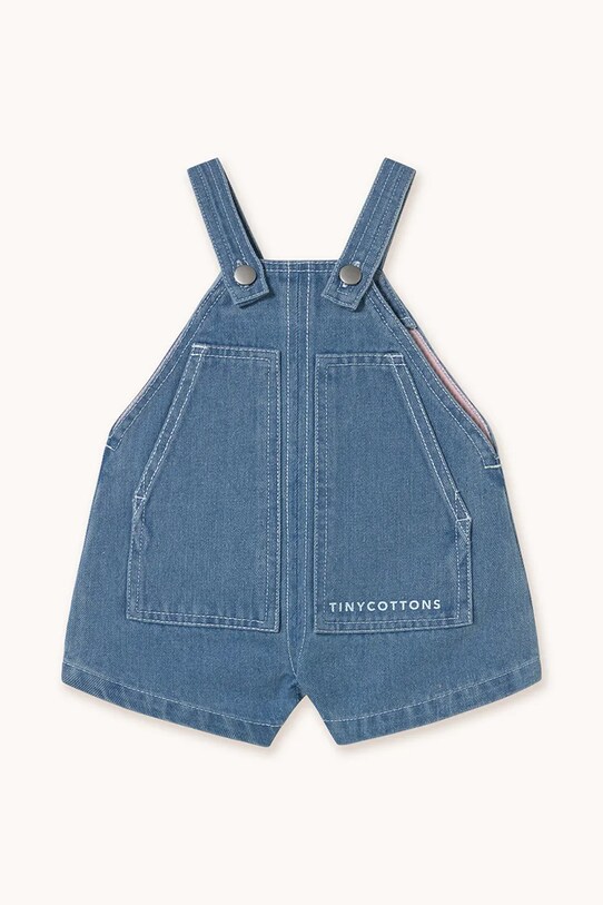 Комбінезон для немовлят Tinycottons BABY GRAPHIC DENIM DUNGAREE casual блакитний SS25.244
