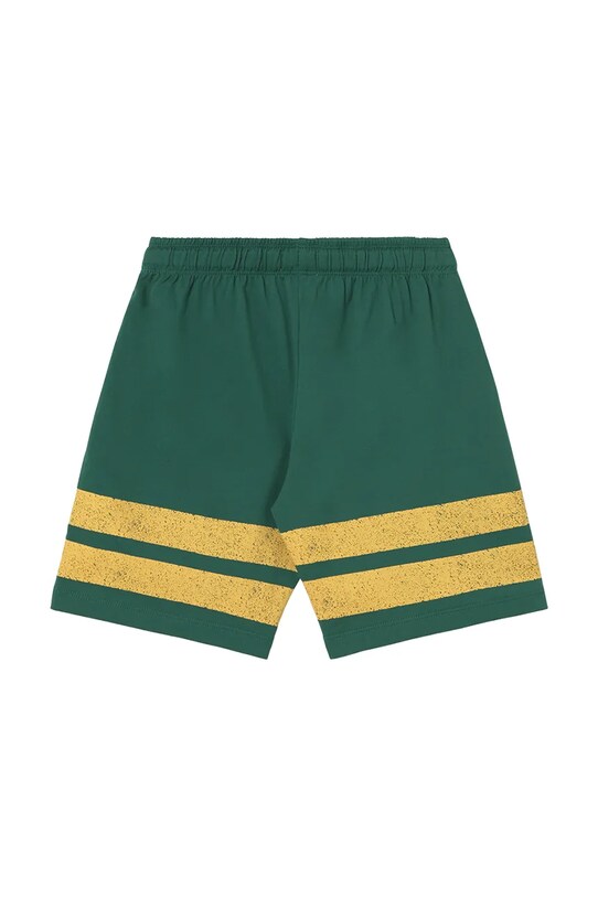 Αγορίστικα Παιδικό βαμβακερό σορτς Tinycottons STRIPES LOGO SHORT SS25.139 πράσινο