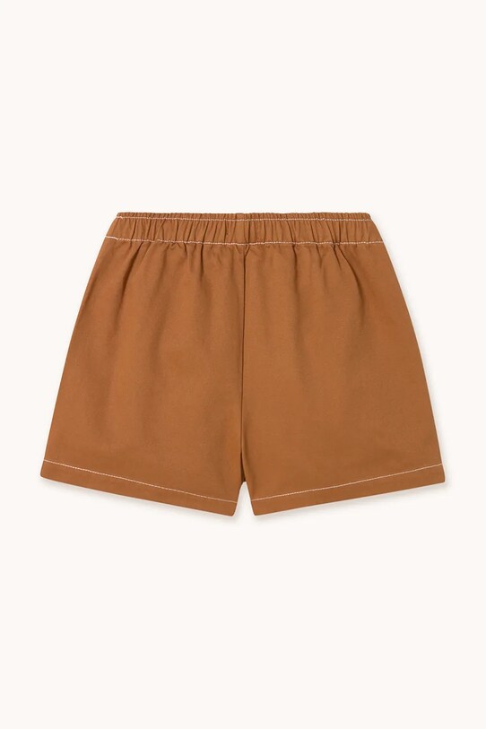 Tinycottons pantaloni scurți din bumbac pentru copii SOLID SHORT SS25.212 maro SS25