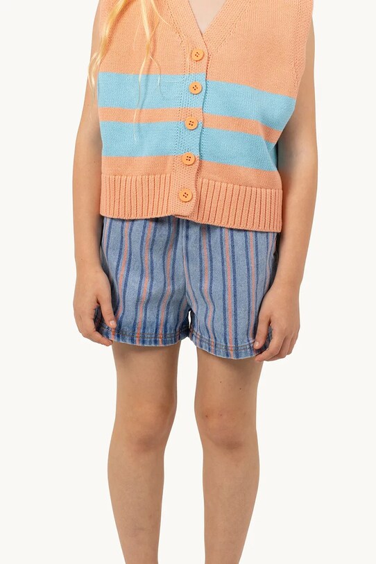 Tinycottons szorty bawełniane dziecięce STRIPES MULTICOLOR SHORT niebieski SS25.239