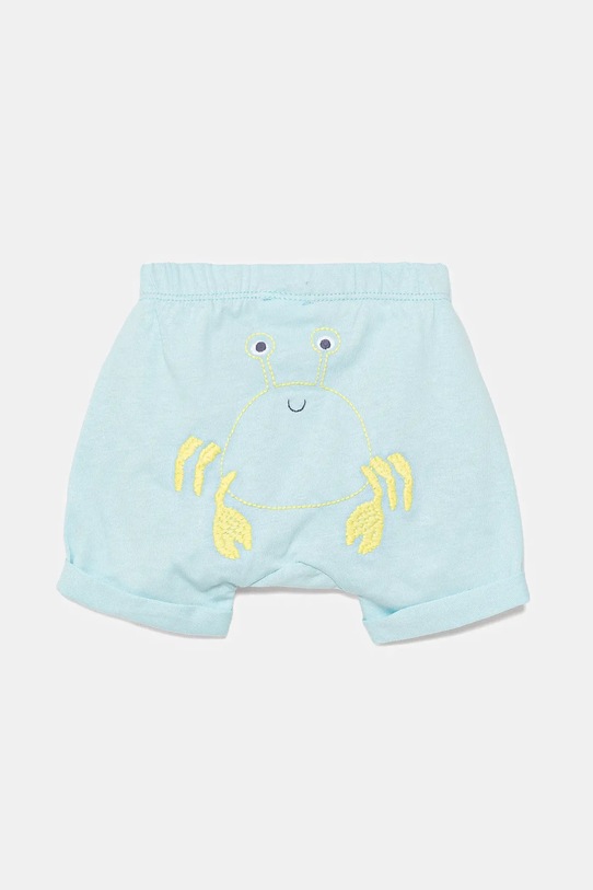 United Colors of Benetton pantaloni scurți din bumbac pentru bebeluși 3MI5A900H.W.Seasonal albastru SS25