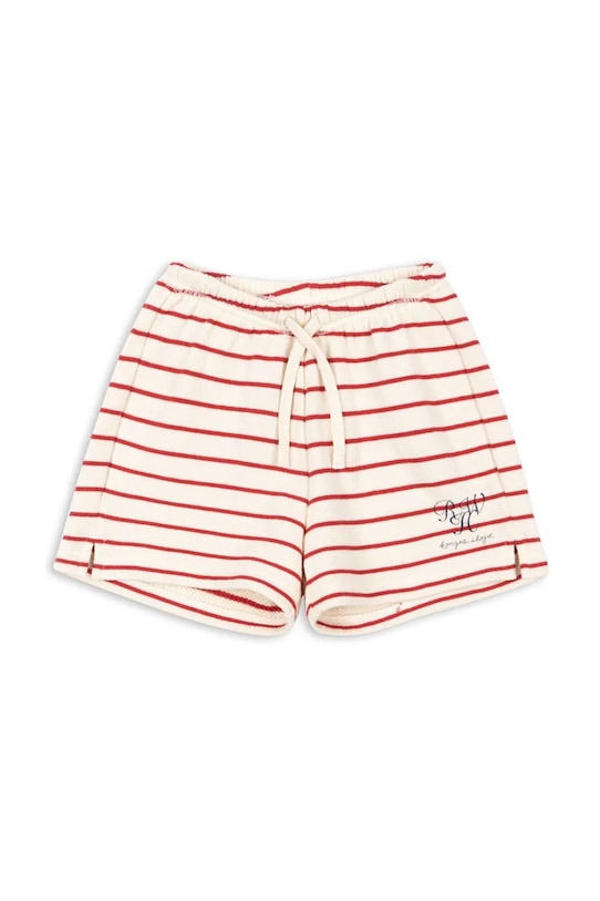 Konges Sløjd pantaloni scurți din bumbac pentru copii RHW X KS LARGO SHORTS GOTS KS103607 rosu SS25