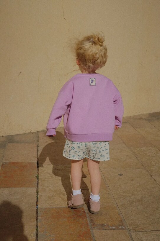 Konges Sløjd pantaloni scurți din bumbac pentru copii RHW X KS MIOBLU SHORTIE GOTS KS103616