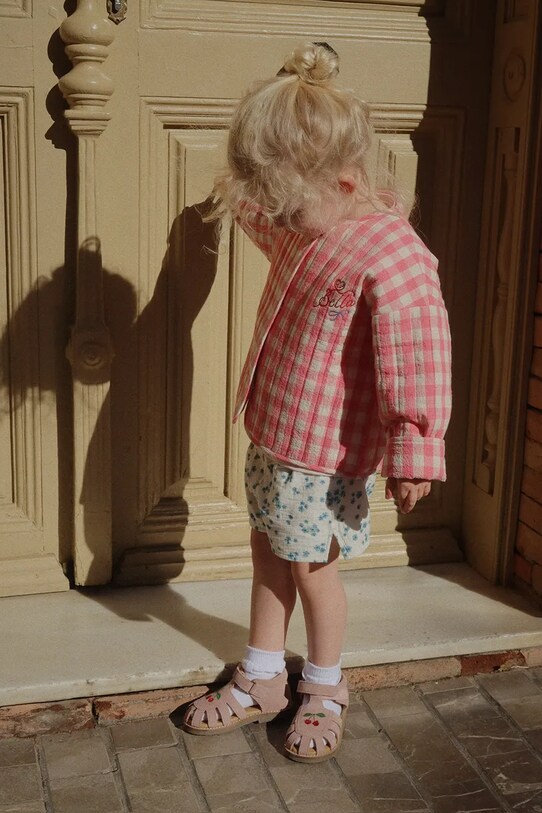 Konges Sløjd pantaloni scurți din bumbac pentru copii RHW X KS MIOBLU SHORTIE GOTS KS103616