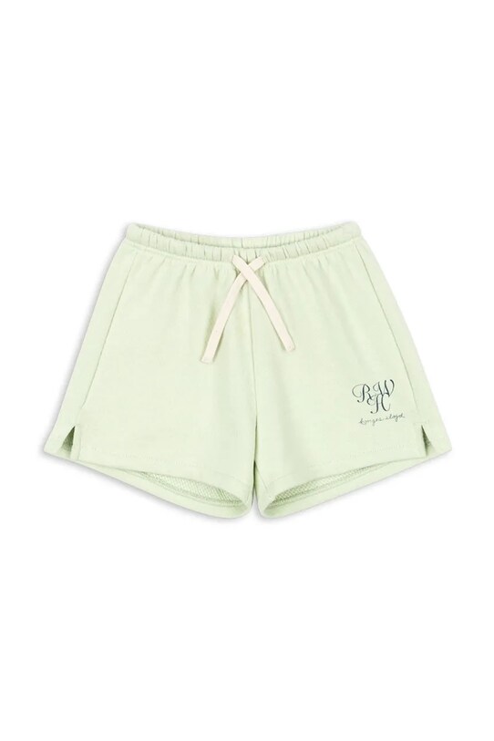 Konges Sløjd szorty bawełniane dziecięce RHW X KS MONO SHORTS GOTS KS103618 zielony SS25