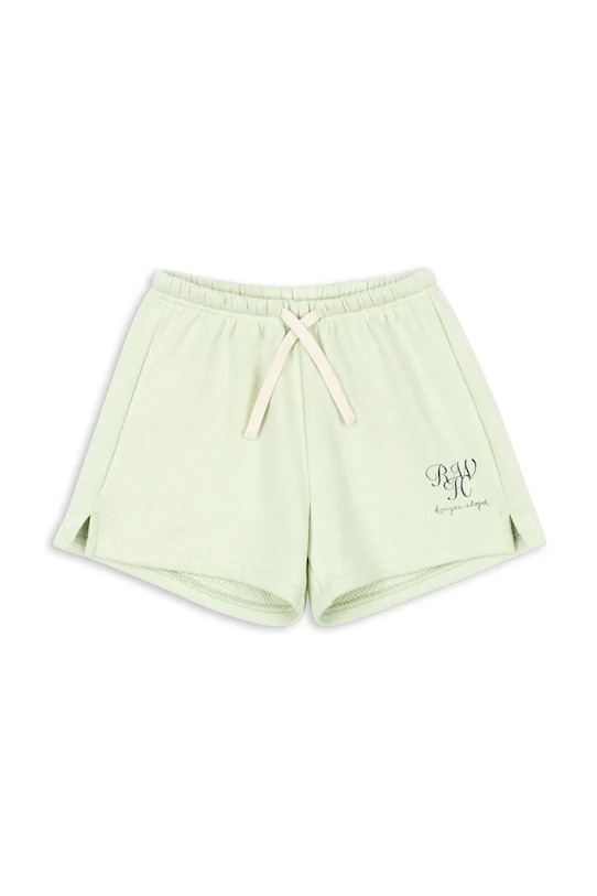 Konges Sløjd szorty bawełniane dziecięce RHW X KS MONO SHORTS GOTS KS103618 zielony SS25