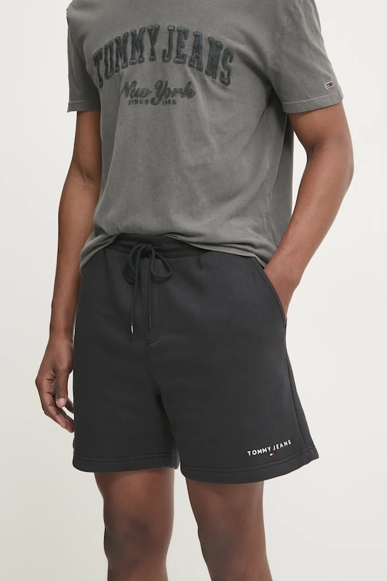 Tommy Jeans pantaloni scurti bumbac negru DM0DM20637