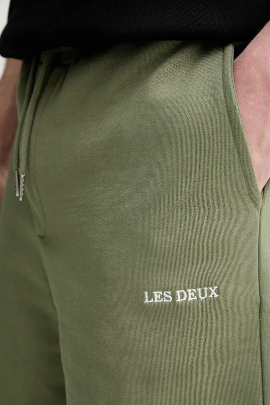 Бавовняні шорти Les Deux зелений LDM531071