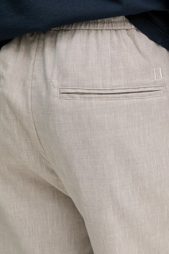 Les Deux pantaloni scurți din amestec de in gri LDM511065