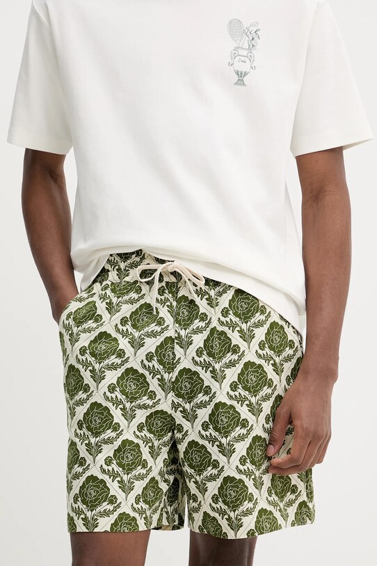 Les Deux pantaloni scurți din bumbac cu modele bej LDM511067