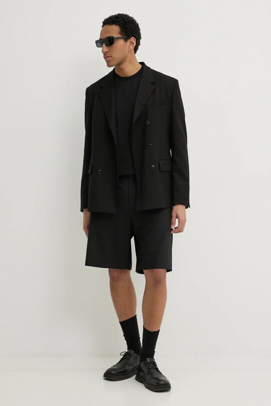 Вовняні шорти MSGM 3840MB08X.257127 чорний SS25