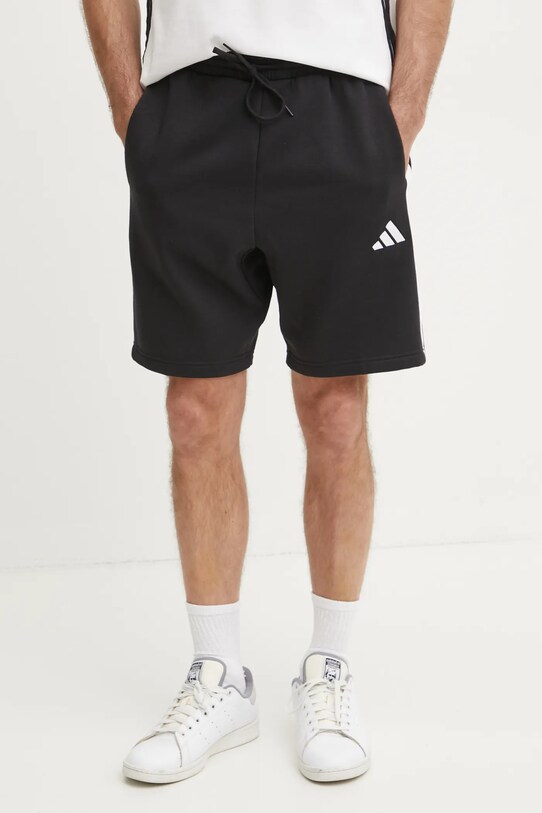 adidas pantaloni scurti Essentials tricotaj negru JD1855
