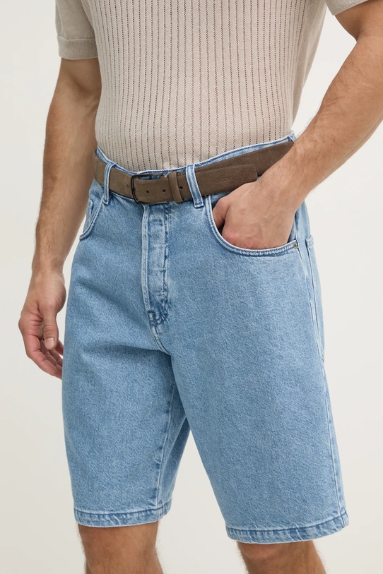 Дънков къс панталон Emporio Armani памук син EM001723.AF13269