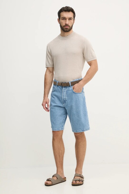 Emporio Armani szorty jeansowe EM001723.AF13269 niebieski SS25