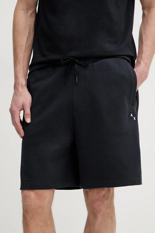 Bombažne kratke hlače Armani Exchange Pletenina mornarsko modra XM000471.AF13109