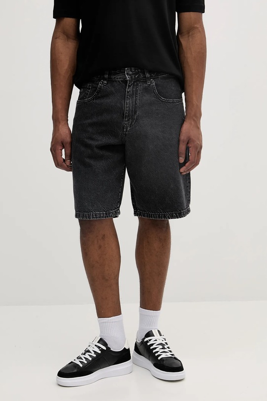 Rifľové krátke nohavice Armani Exchange rifľovina sivá XM000658.AF13366