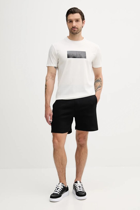 Бавовняні шорти Armani Exchange XM000534.AF10365 чорний SS25