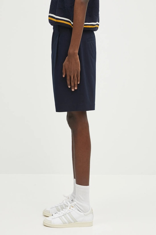 Bavlnené šortky A.P.C. short crew COHFU.H10198 tmavomodrá SS25