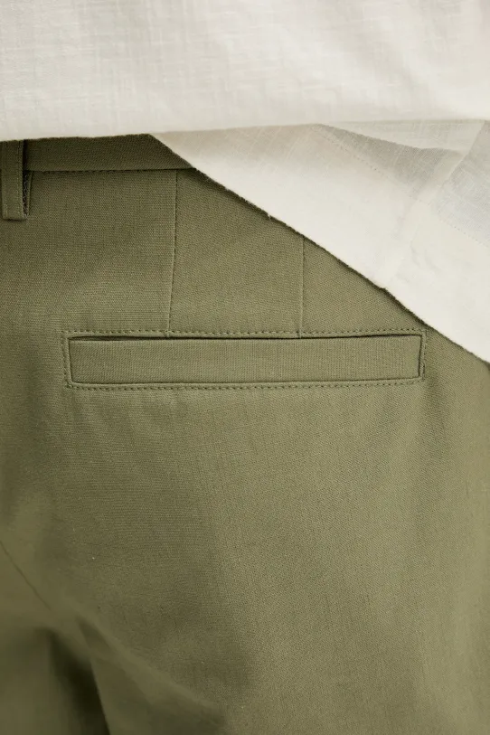 A.P.C. szorty bawełniane short crew zielony COHFU.H10198