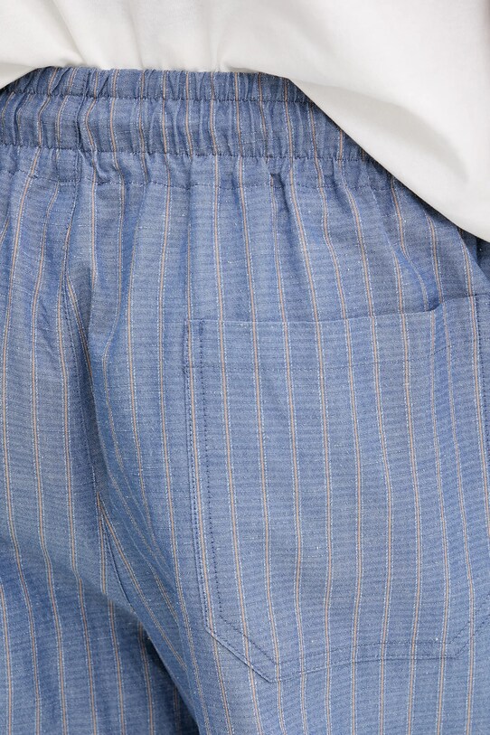 A.P.C. szorty z domieszką lnu short paul niebieski COHFW.H10205