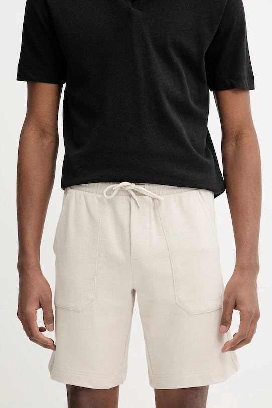 Bavlněné šortky Marc O'Polo pletenina béžová 523402417010