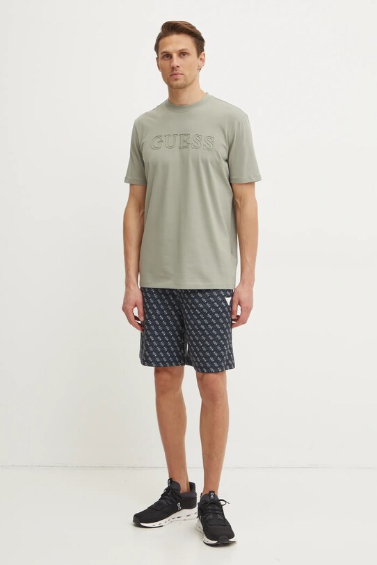 Guess pantaloni scurți KORBIN Z4YD03.FL04Q negru SS25
