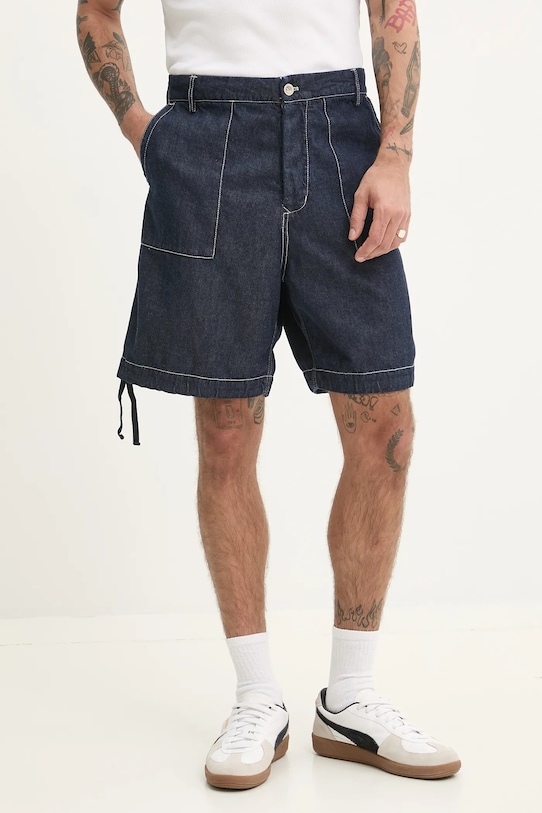 C.P. Company szorty jeansowe bawełna granatowy 18CMBE158A110295W