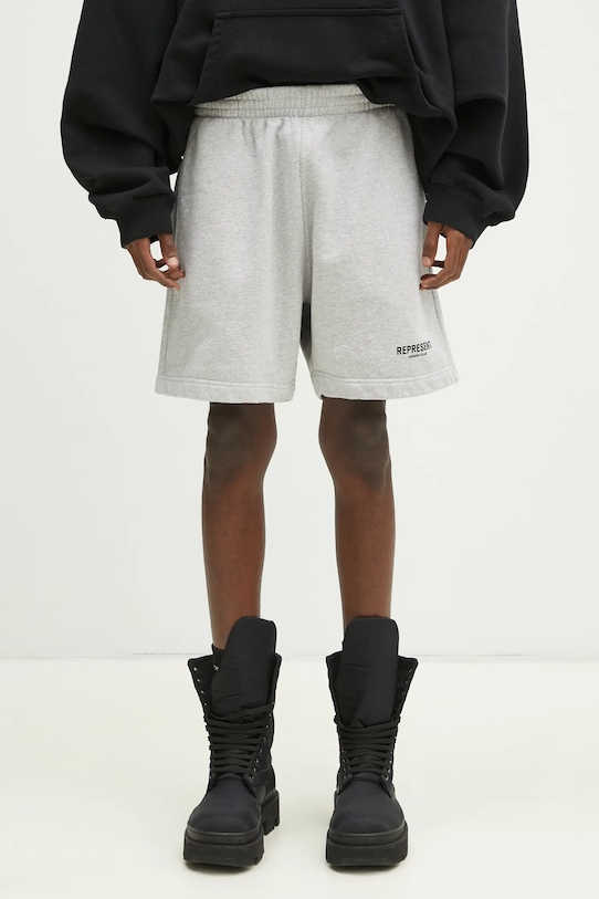 Βαμβακερό σορτσάκι Represent Owners Club Shorts βαμβάκι γκρί OCM100004.158