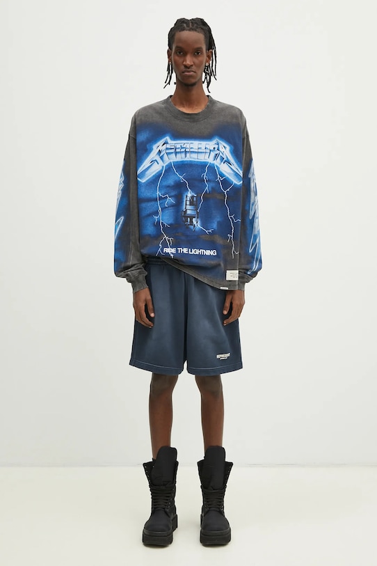 Bavlněné šortky Represent Owners Club Shorts námořnická modř OCM100004.224