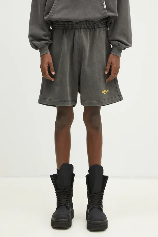 Represent szorty bawełniane Owners Club Shorts nadruk szary OCM100004.4734