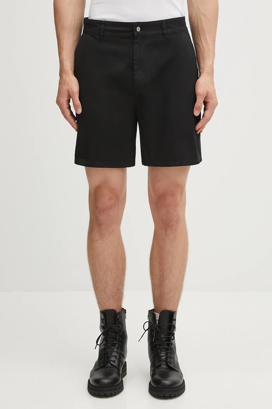 Represent szorty bawełniane Cotton Tailored Short gładkie czarny MLM71013.01