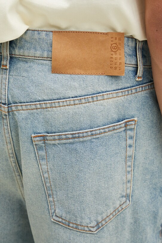 MM6 Maison Margiela pantaloncini di jeans blu SH0MU0014