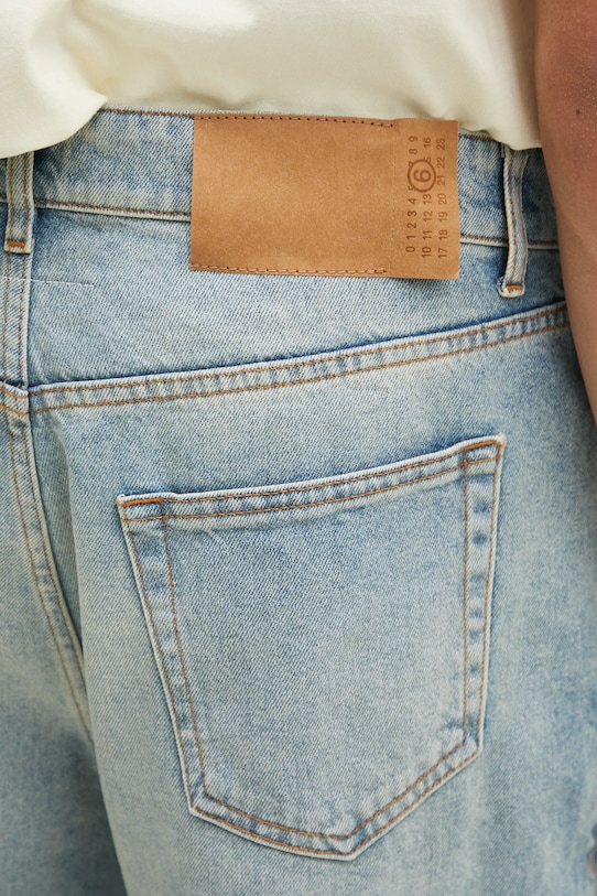 MM6 Maison Margiela szorty jeansowe niebieski SH0MU0014