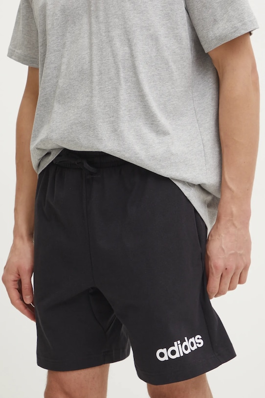 adidas pantaloncini Essentials Linear cotone nero JE9012
