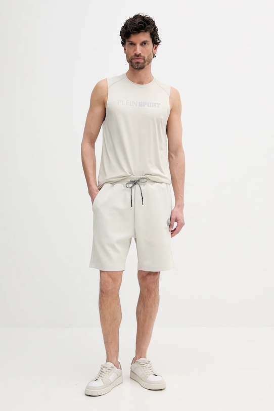 PLEIN SPORT pantaloni scurți SAEC.MJT2476.STE003N bej SS25