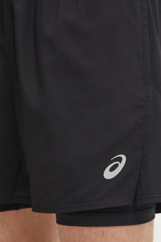 Asics pantaloni scurți de alergare Core negru 2011D218