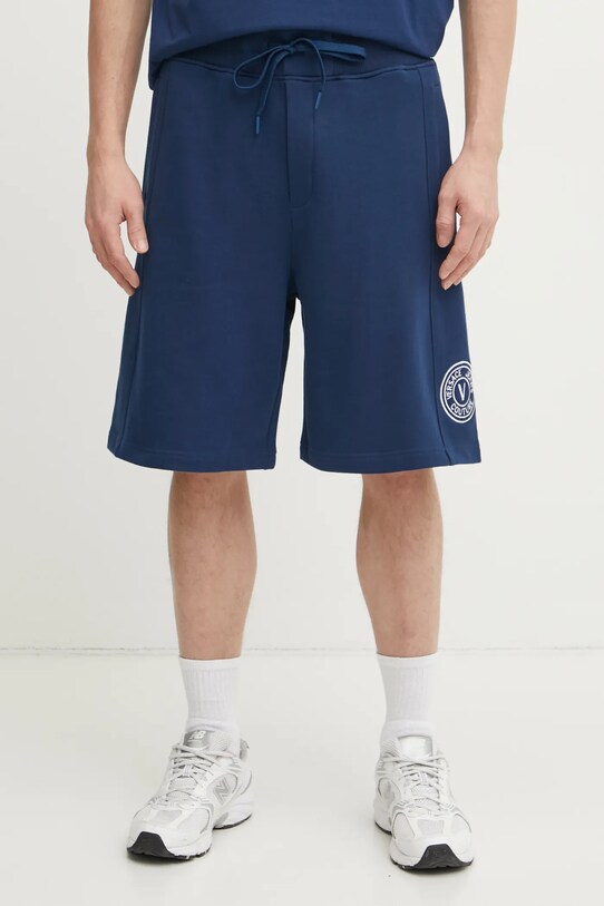 Versace Jeans Couture pantaloni scurti din bumbac bumbac bleumarin 78GADT00.CF01T