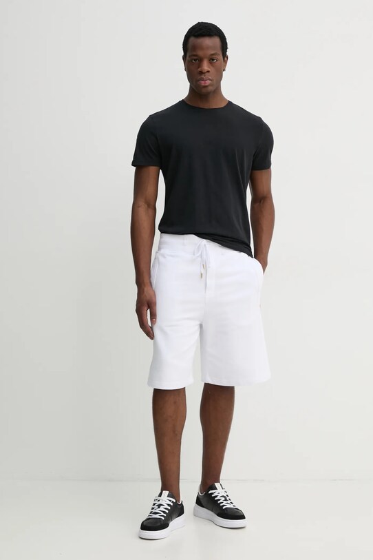 Versace Jeans Couture pantaloni scurți din bumbac 78GADT08.CF01T alb SS25
