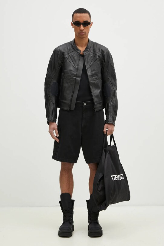 Τζιν σορτς VETEMENTS Cargo UA66SS520B μαύρο