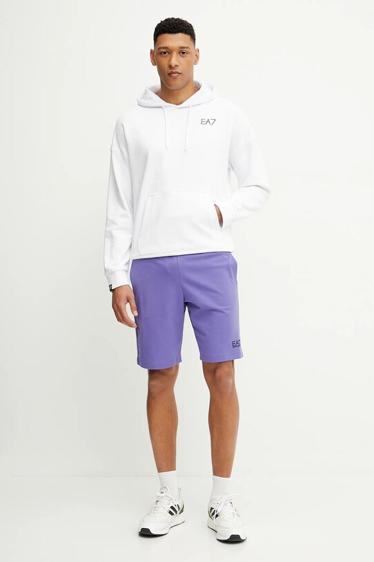 Хлопковые шорты EA7 Emporio Armani PJVRZ.8NPS65 фиолетовой AW25