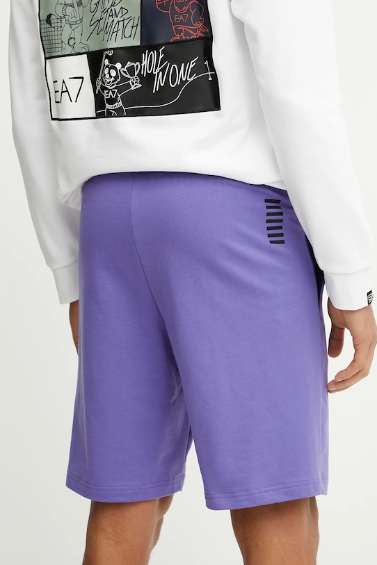 Одежда Хлопковые шорты EA7 Emporio Armani PJVRZ.8NPS65 фиолетовой