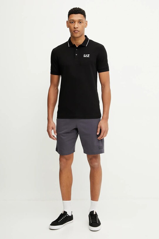 Хлопковые шорты EA7 Emporio Armani PJVRZ.8NPS65 серый SS25