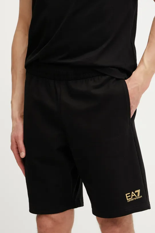 EA7 Emporio Armani pantaloncini in cotone maglia nero PJVRZ.8NPS65