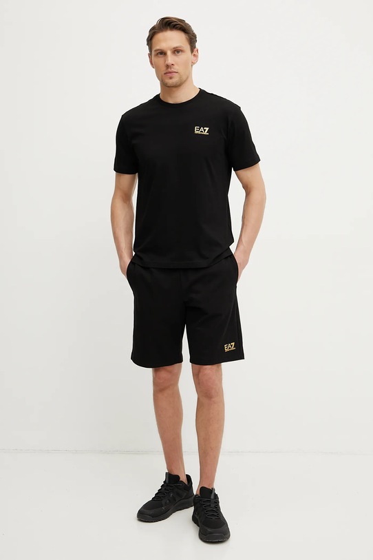 Хлопковые шорты EA7 Emporio Armani PJVRZ.8NPS65 чёрный AW25