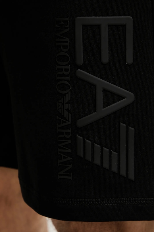Bavlněné šortky EA7 Emporio Armani černá AF13512.7M000232