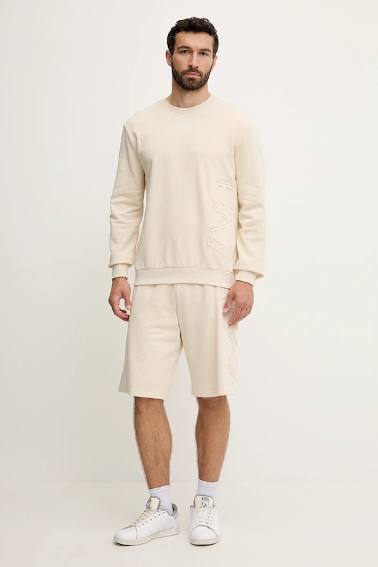 Bombažne kratke hlače EA7 Emporio Armani AF10432.7M000153 bež SS25