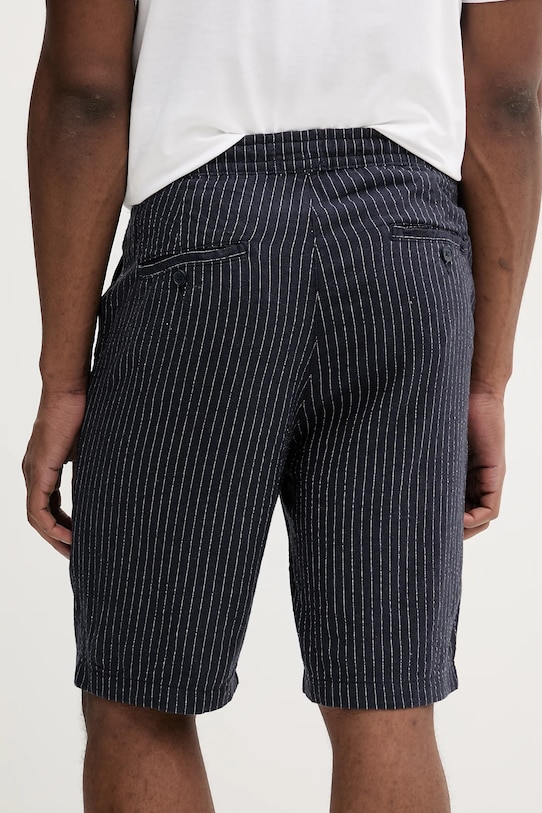 Шорты с примесью льна Lindbergh 30.505095.NAVY тёмно-синий SS25